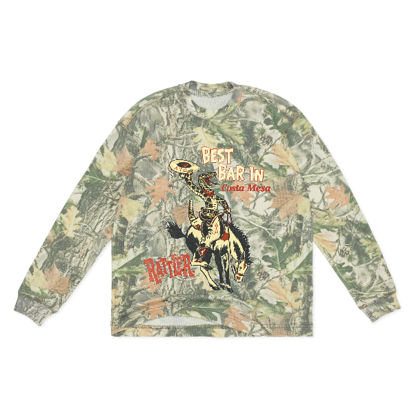 Cotton Collective Waffle L/S Tee 7oz | Vintage Wood Camo imprintNext