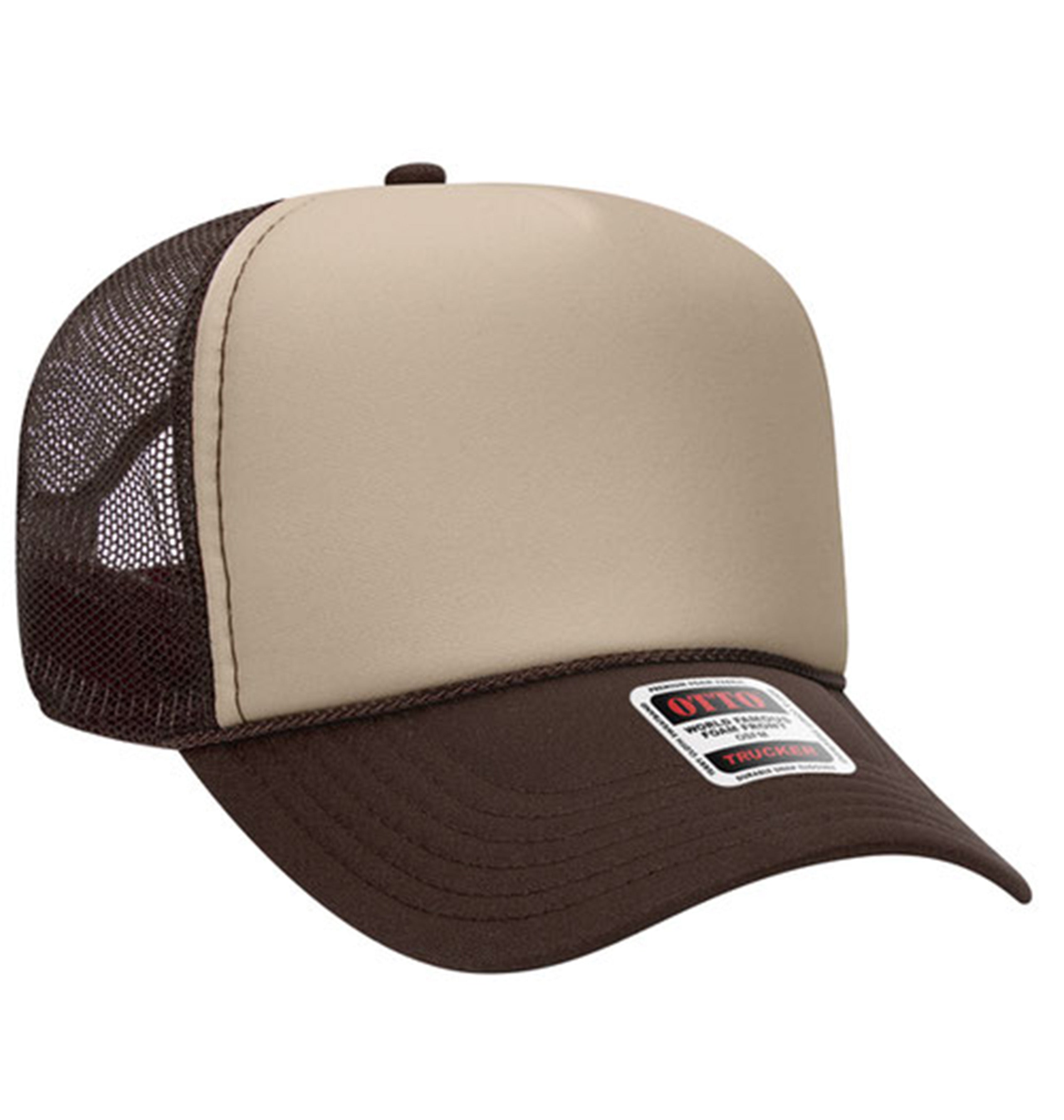 Otto Cap 5 Panel Mid Profile Mesh Back Trucker Hat Factory 1 Direct