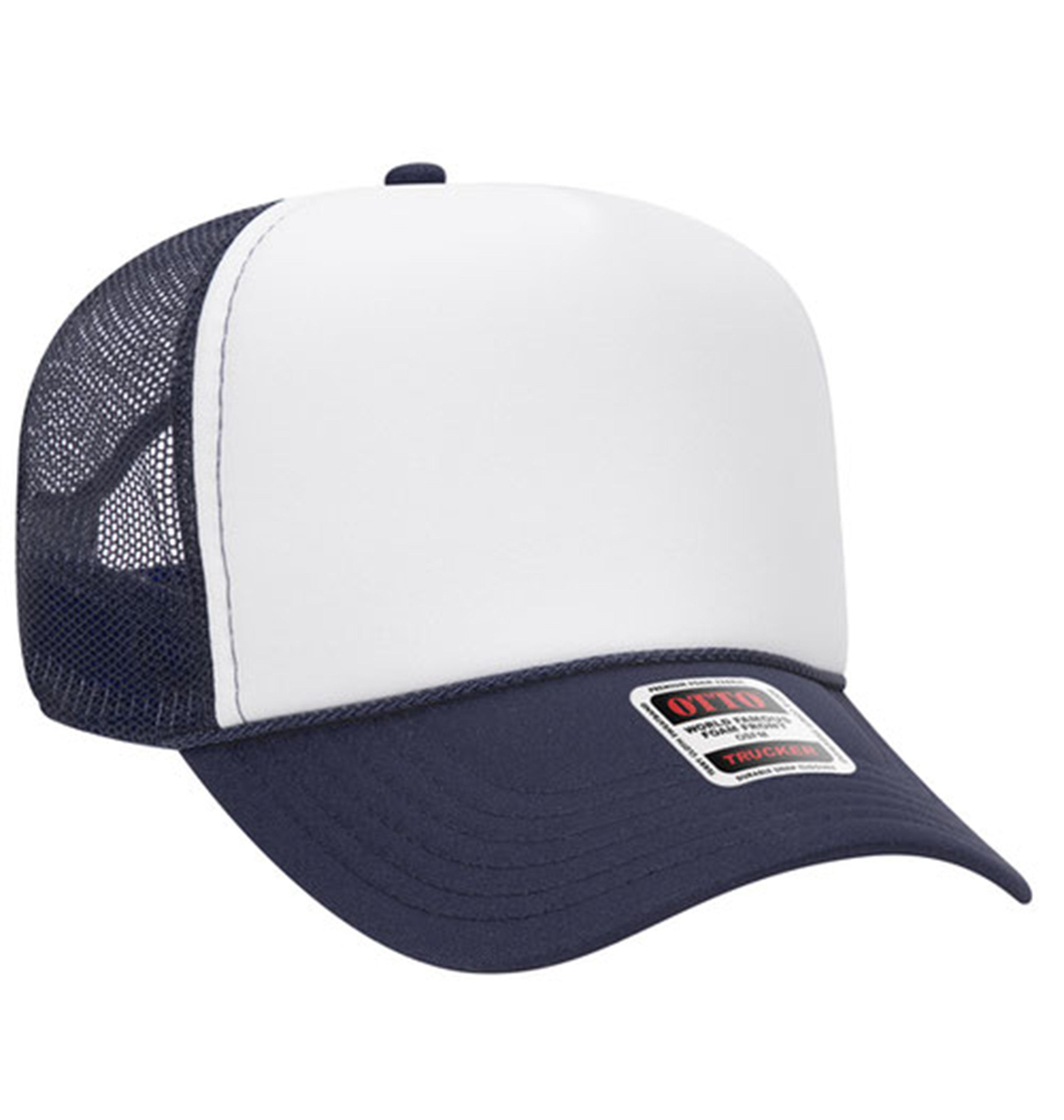Otto Cap 5 Panel Mid Profile Mesh Back Trucker Hat Factory 1 Direct
