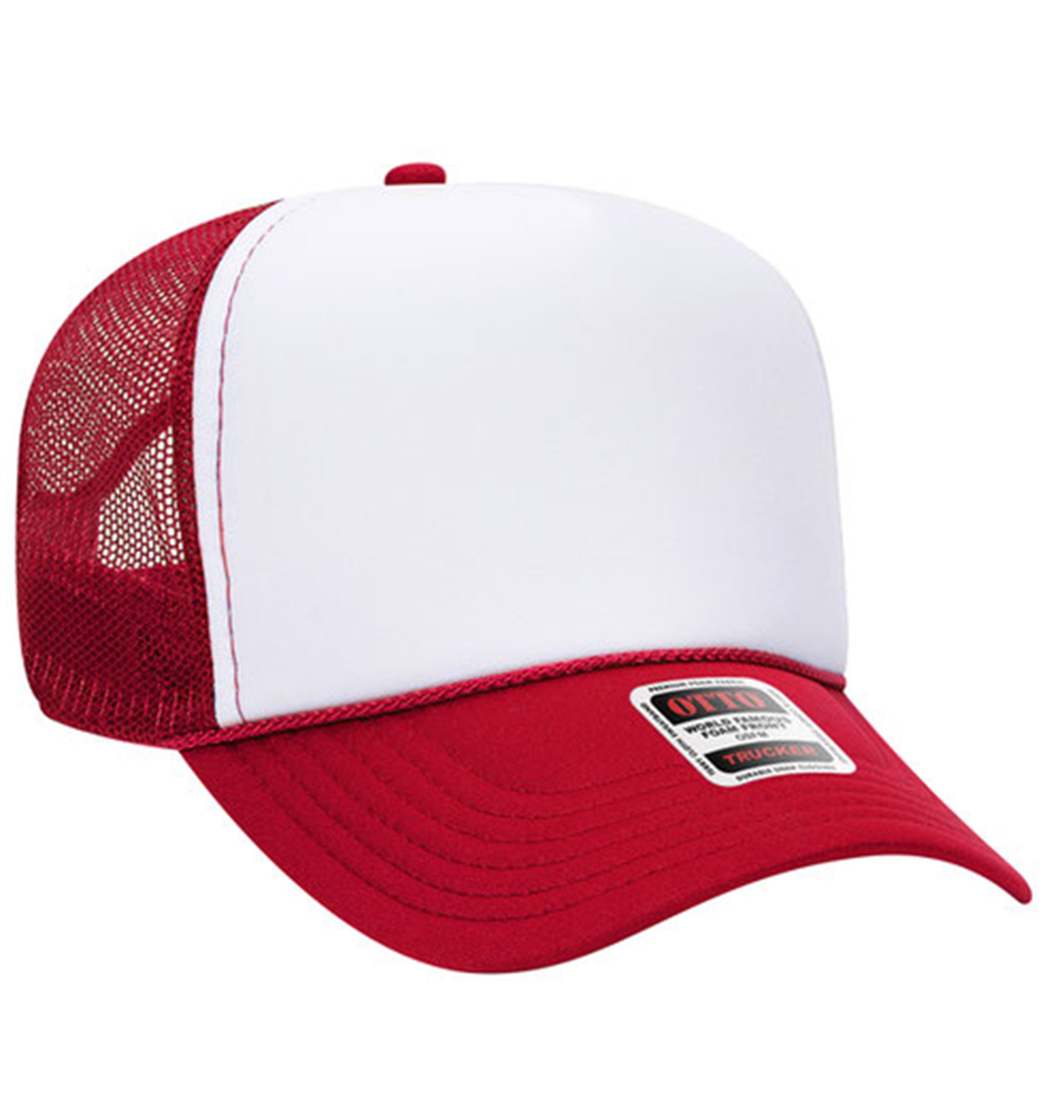 Otto Cap 5 Panel Mid Profile Mesh Back Trucker Hat Factory 1 Direct